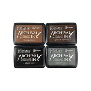 Ranger Tim Holtz Distress Archival Ink Pad Stack Basics 1 Pack of 4 Piece
