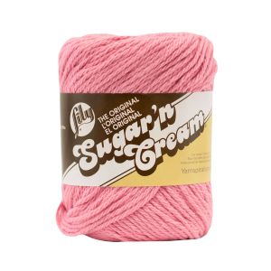Spinrite Lily Sugar n Cream Yarn Solids Rose Pink 1 Pack of 6 Skein