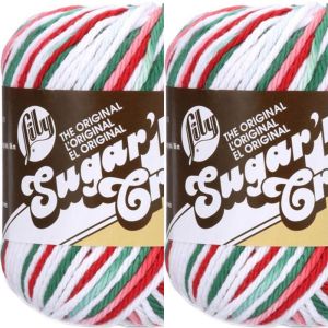 Spinrite Lily Sugar n Cream Yarn Ombres Mistletoe 1 Pack of 2 Skein