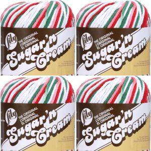Spinrite Lily Sugar n Cream Yarn Ombres Mistletoe 1 Pack of 4 Skein