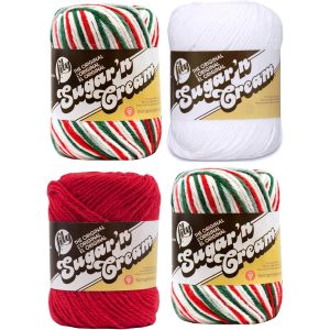 Spinrite Sugar N Cream Yarn Ombres Mistletoe 1 Pack of 4 Skein