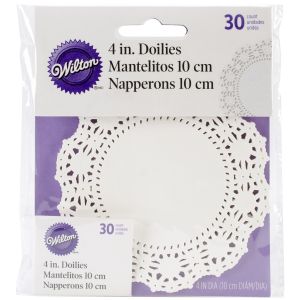 Wilton Paper Doilies for Cake Decorating White 4 inch Round 30 Count 1 Pack of 6 Piece