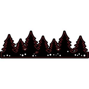 Craft Die Borders Row Of Christmas Trees
