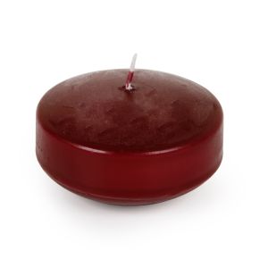 Floating Candles Disk Dark Red Unscented