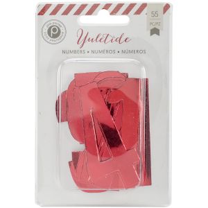 Yuletide Countdown Numbers Red
