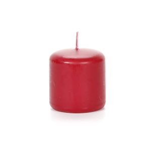 Pillar Candle Dark Red Apple Cinnamon Scented 2.8 X 2.8 Inches