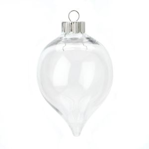 Ornaments Plastic Water Drop Clear 100Mm