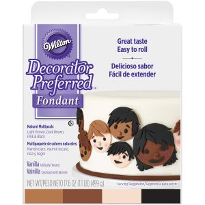 Wilton Decorator Preferred Fondant 4.4Oz 4 Per Pkg - Natural