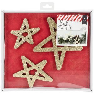 American Crafts Heidi Swapp Oh What Fun Collection Christmas Glitter Wall Words Stars