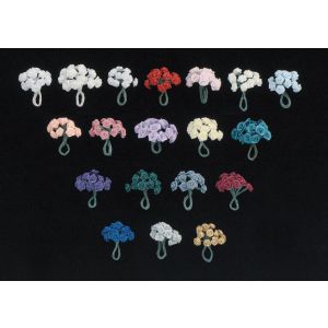 Darice Ribbon Rose Bunch Lemon 0.5 inch 12 roses per bunch