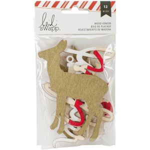 heidi Swapp Oh What Fun Collection Christmas Wood Veneer Shapes