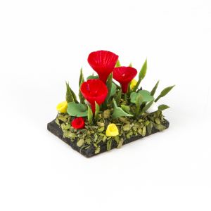 Timeless Minis Handmade Potted Geranium 1.25 X .875 Inches