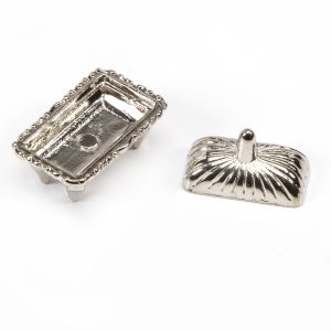 Timeless Minis Serving Tray Metal Silver 1.25 X 1 Inches