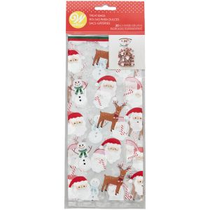 Wilton Treat Bags 20 Per Pkg -Snowman/Santa/Reindeer