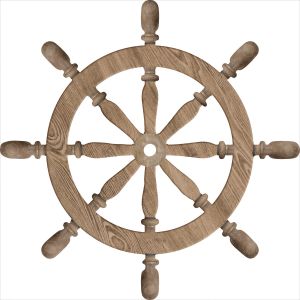 High Tide 12 X 12 Inches Dies Cut Cardstock Ships Wheel