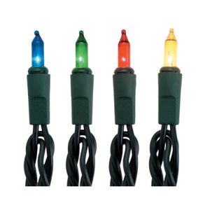 Darice Decolights Light Set 20 Multi Color Bulbs Green 8 feet