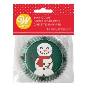 Wilton Xms Bkg Cup Snowman Std 24 Ct