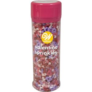 Wilton Tall Bottle Sprinkles Mix, Open Heart - 4oz