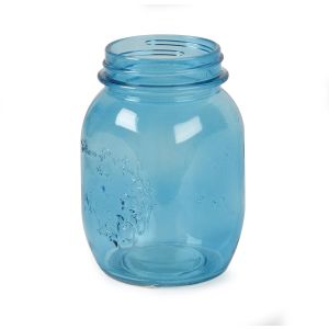Darice Glass Mason Jar Blue 16 Ounces 3.15 X 3.15 X 5.51 Inches