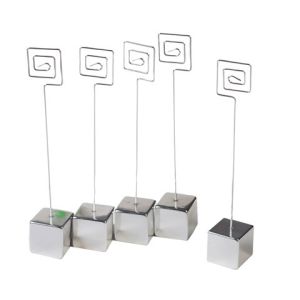 Wire Square Base Place Card Holder 5 Pack