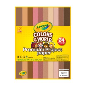 Crayola Colors Of The World Construction Paper 8.5X11 Inch 1 Pack of 5 Piece