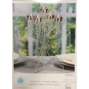 Tea Light Acrlic Candlelabra 9.85X7 Inches