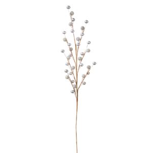 Darice Seasonal Floral Silver Christmas Spray Berries 18 Inches