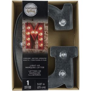 Metal Marquee Letter G Galvanized Silver 9.875 Inches