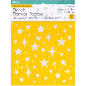 Self Adhesive Stencil Star Lite 6 X 6 Inches