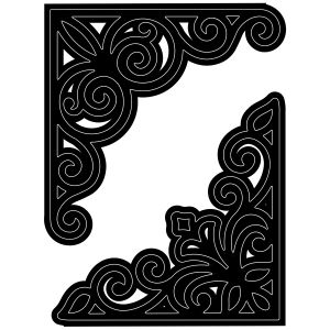 Embossing Essentials Dies Scroll Corners