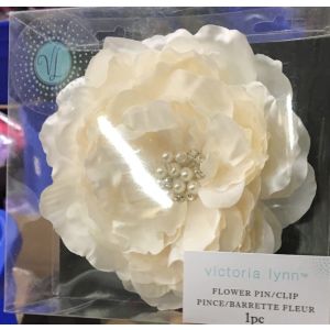 Flower Rose with Pearl Rhinestone 6.5Inches