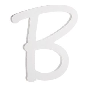 Darice 9In White Wood Letter B