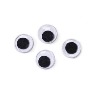 Darice Paste On Eyes Movable Black 18mm
