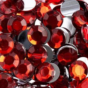 John Bead Acrylic Round Flat Back Rhinestones 12mm ss50 Red 400pcsBag