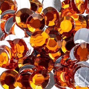 John Bead Acrylic Round Flat Back Rhinestones 12mm ss50 Orange 400pcsBag
