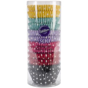 Wilton Standard Baking Cups-Polka Dots 300 Per Pkg 