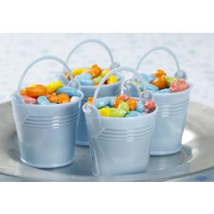 Favor Baby Bucket Blue 2.5 Inches 12 Pieces