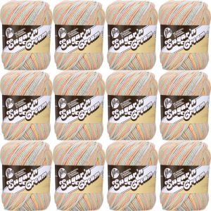 Spinrite Lily Sugar n Cream Yarn Ombres Super Size Buttercream 1 Pack of 12 Skein