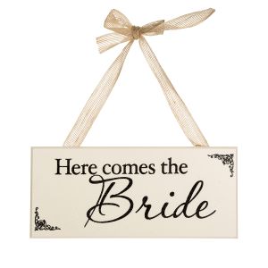 Darice Here Comes The Bride Wall Decor Sign