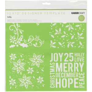 12 X 12 Inches Stencils Holly