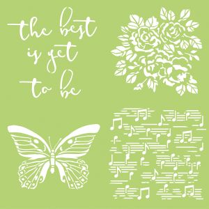 12 X 12 Inches Stencils Butterfly