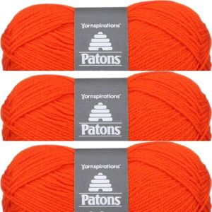 Spinrite Patons Astra Yarn Solids Hot Orange 1 Pack of 3 Skein