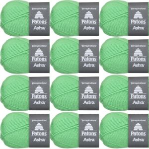 Spinrite Patons Astra Yarn Solids Hot Green 1 Pack of 12 Skein