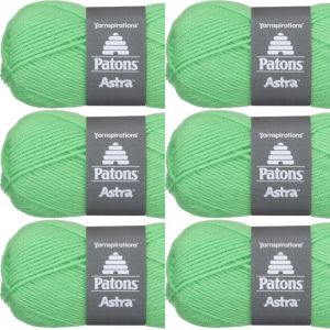 Spinrite Patons Astra Yarn Solids Hot Green 1 Pack of 6 Skein