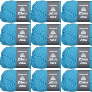 Spinrite Patons Astra Yarn Solids Hot Blue 1 Pack of 12 Skein