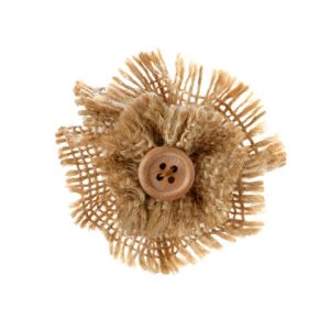 Natural Burlap Flower 2.75 X 2.75 Inches
