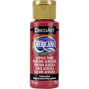 DecoArt Americana Acrylic Paint 2oz Primary Red SemiOpaque