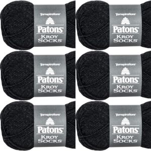 Patons Kroy Socks Yarn Gentry Grey 1 Pack of 6 Skein