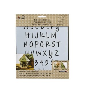 Plaid Folkart Large Painting Stencil Lite Felt Tip Marker Alphabet