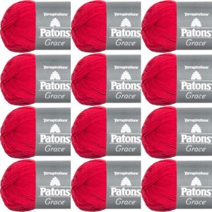 Spinrite Patons Grace Yarn Cardinal 1 Pack of 12 Skein
